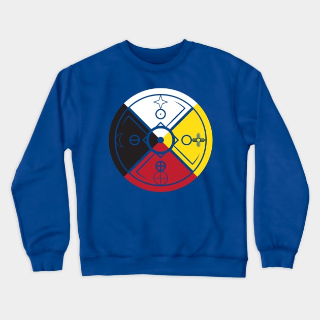 medicine wheel sacred hoop Crewneck Sweatshirt by somatosis